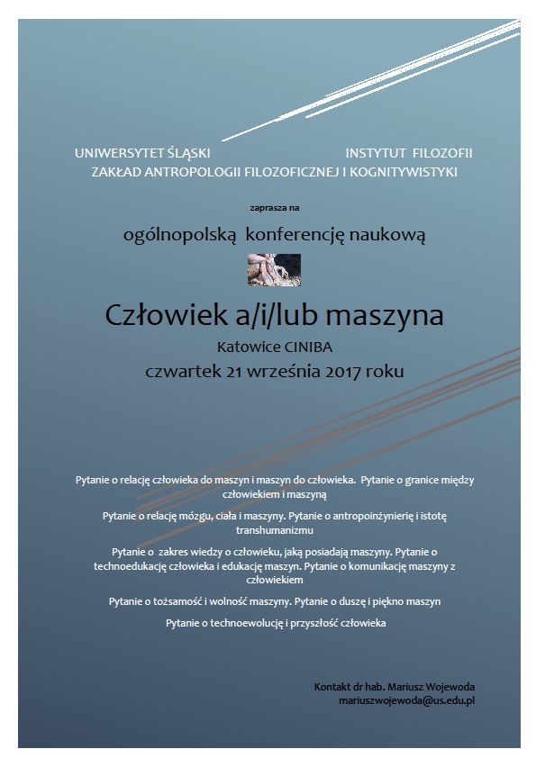 Ogólnopolska konferencja naukowa „Człowiek a/i/lub maszyna”