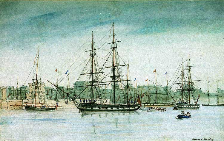 HMS Beagle w 1841 r.