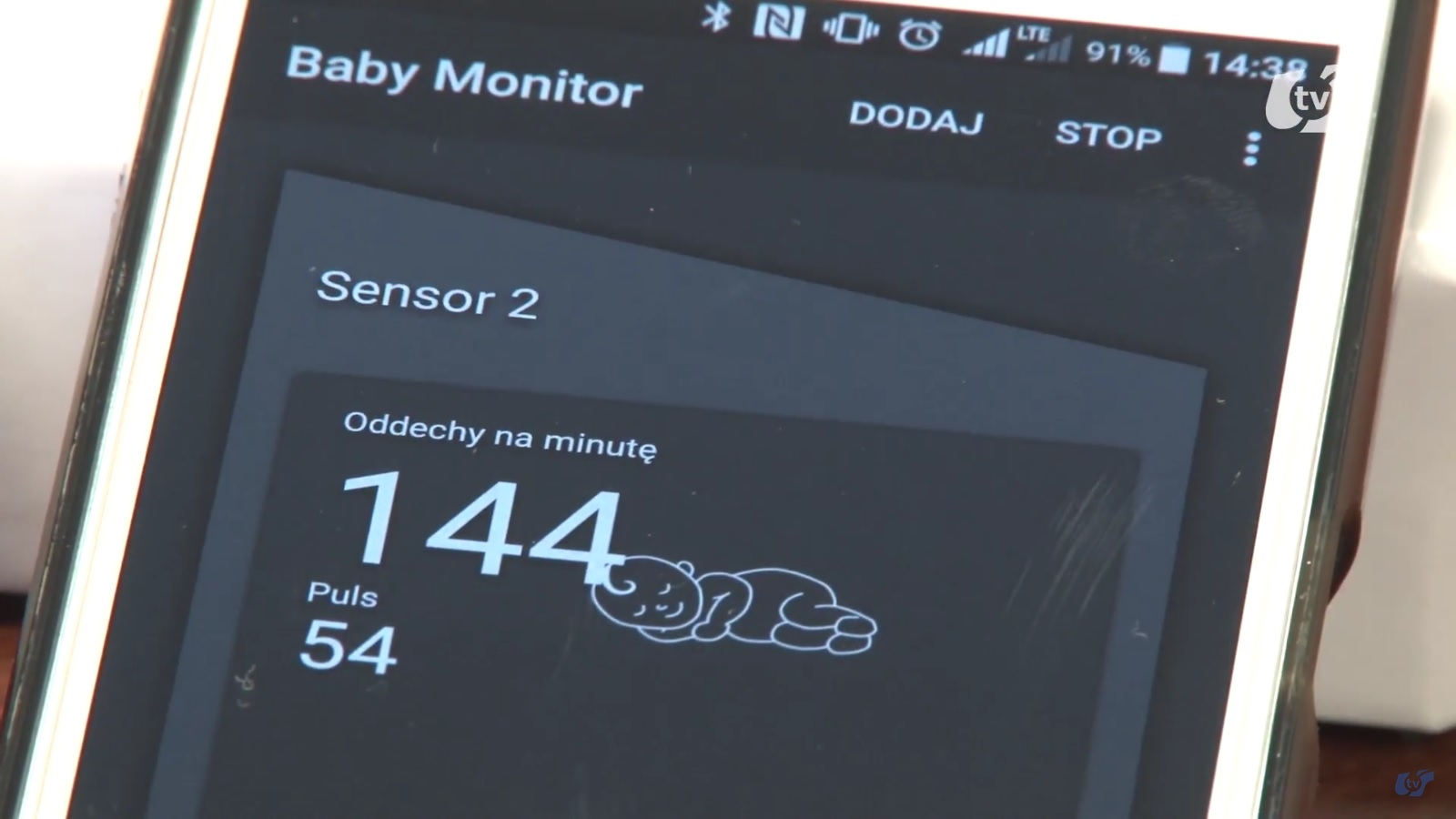 Urządzenie do monitorowania snu u noworodków