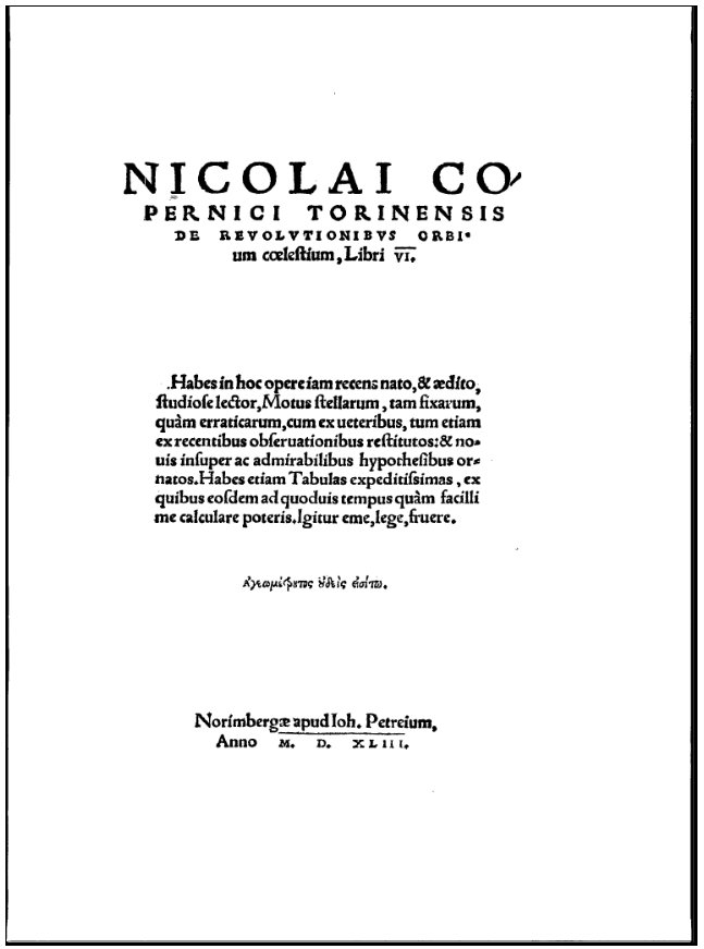 nicolai copernici torinensis de revolutionibus orbium coelestium