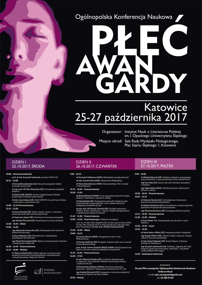 Ogólnopolska konferencja naukowa pt. „Płeć awangardy”