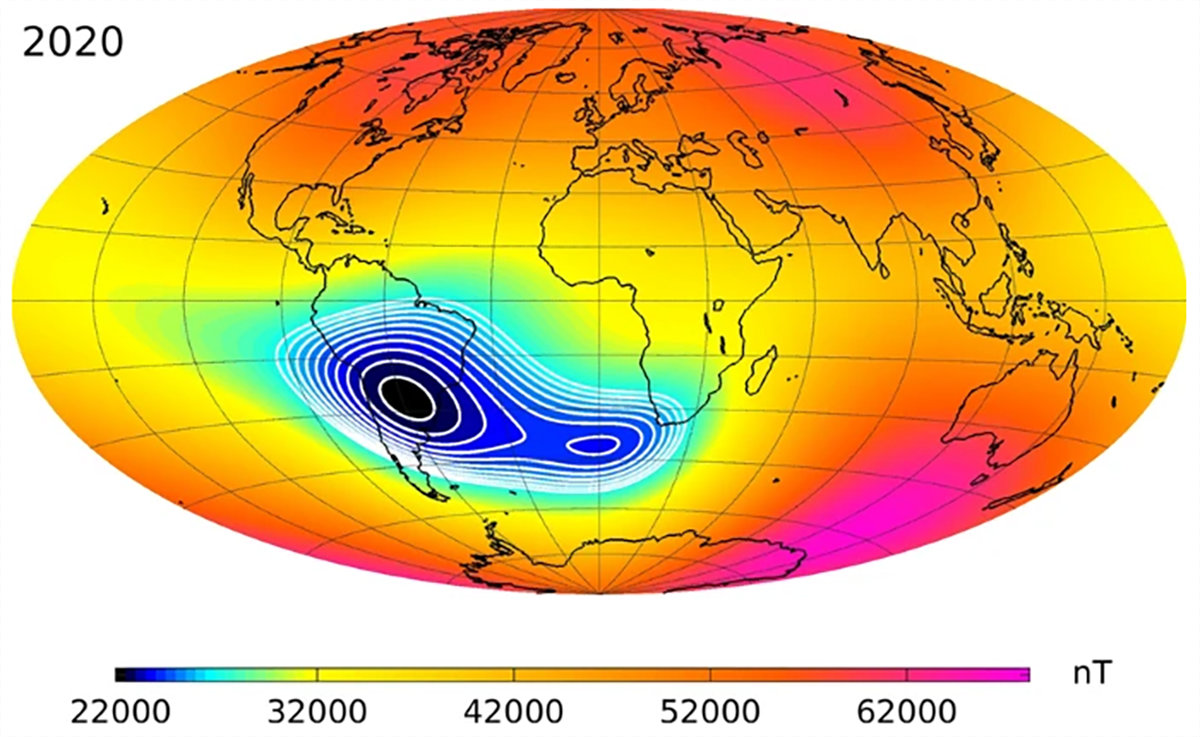 Anomalia magnetyczna nad południowym Atlantykiem